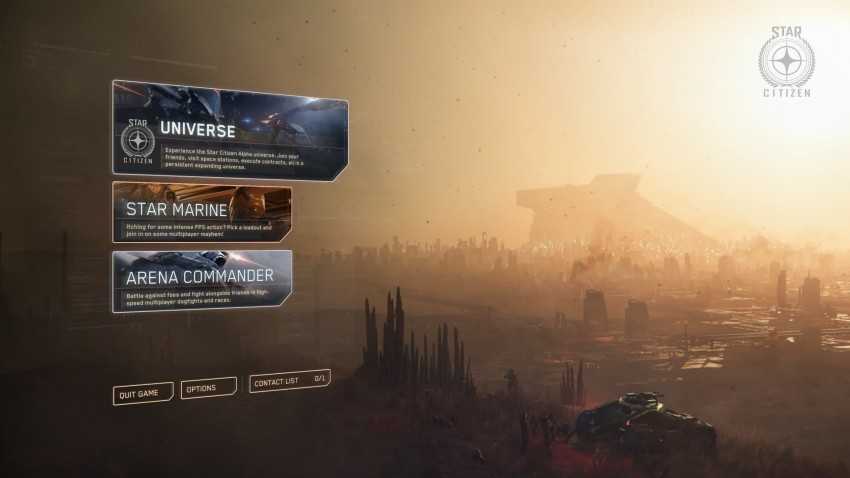 Menu Star Citizen