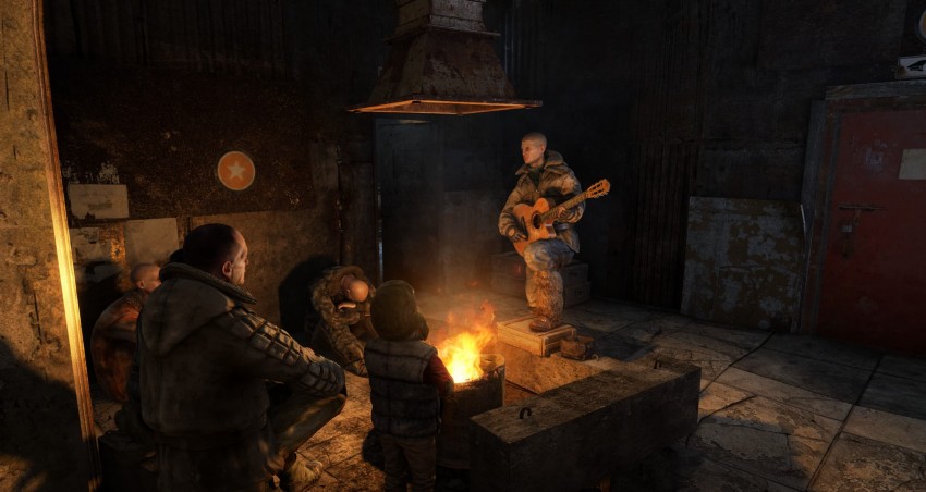 Metro 2033 falò e chitarra