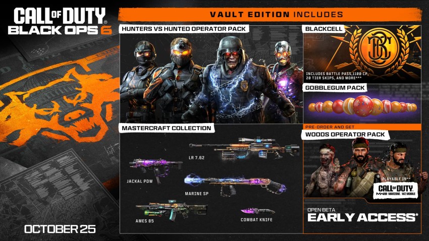 Call of Duty Black Ops 6 Vault Edition bonus pack